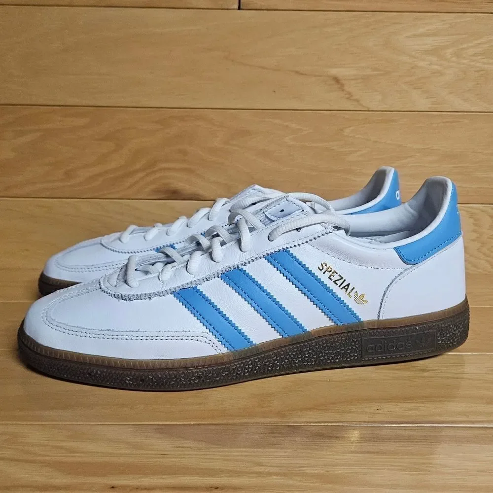 Adidas Originals Handball Spezial White Blue Gum Sole Mens Shoe Trainer IE3607 - Picture 7 of 12